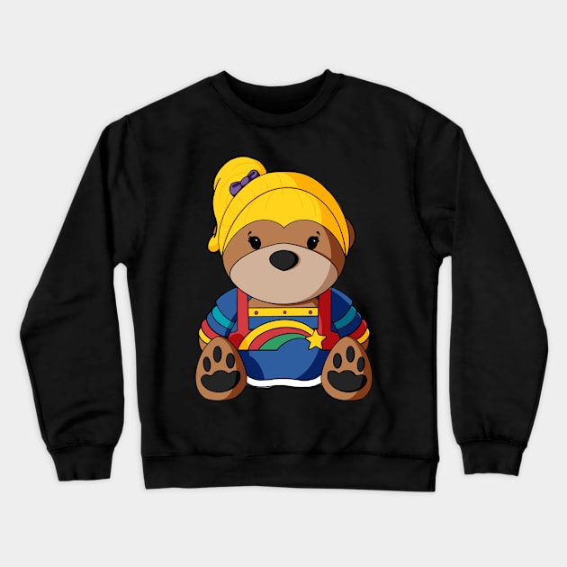 Rainbow Brite Teddy Bear Crewneck Sweatshirt by Alisha Ober Designs